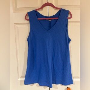 Flax Blue linen Sleeveless Women's Top